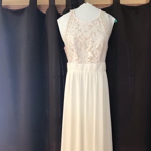 forever and always blush pink lace maxi dress